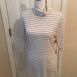 Women’s striped turtleneck top